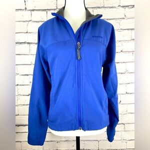 Marmot Blue Zip Up Windbreaker Rain Jacket size Medium